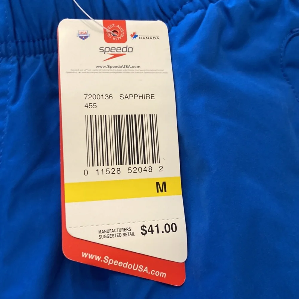 NWT Speedo Racing Cross training Pants Medium Blue 32” inseam